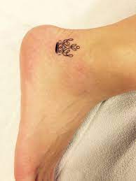 Crown Tattoo On My Foot Finally Got It Crown Tattoo Simple Crown Tattoo Tattoos
