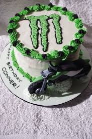 Monster Energy Cake With Kawasaki Motobike Kaker