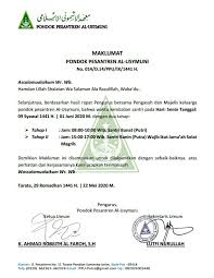 Atau juga bisa di copy paste saja contoh sk berikut Pondok Pesantren Al Usymuni Tarate Photos Facebook