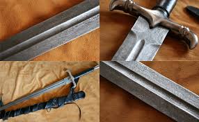 Hand forged red folded 1060 steel blade (folded 13 times) traditional 13 stage hand polished finish. An Introduction To Damascus Steel Sword Making Darksword Armory