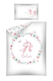 Find great deals on ebay for housse de couette fille. Parure Licorne Pour Lit Bebe Housse De Couette Taie 2 Couleurs Disponibles