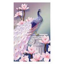 Peacock Diy 5d Diamond Embroidery Painting Cross Stitch Craft Home Wall Decor Cross Paintings Diamond Painting Peacock Painting