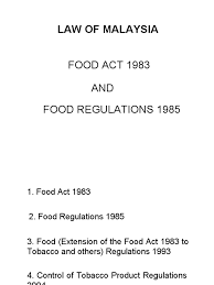 Information on food labeling requirements in malaysia. Food Law Prosecutor Foods