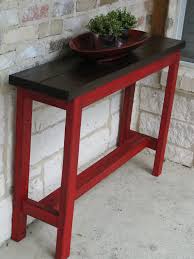 Rustic Sofa Table Console Table Entry Way Table With Red Brown Color Scheme Rustic Sofa Tables Diy Sofa Table Outdoor Sofa Table
