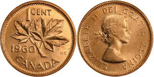 Coins And Canada 1 Cent 1960 Canadian Coins Price Guide