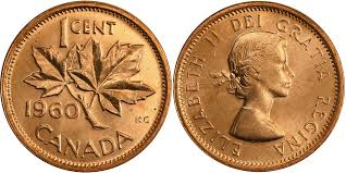 coins and canada 1 cent 1960 canadian coins price guide