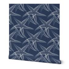 Maybe you would like to learn more about one of these? Starfish Navy Blue White Beach Spoonflower