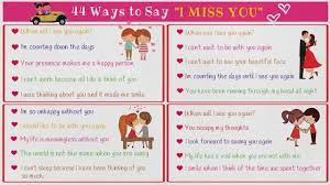 This sentence means i miss you. I Miss You 44 Cool Ways To Say I Miss You In English Youtube