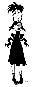 The character has a more central role in the stage production than the lydia played. Lydia Deetz By Harpymarx On Deviantart Lydia Deetz Cartoon Illustration Character Design Cartoon Drawings