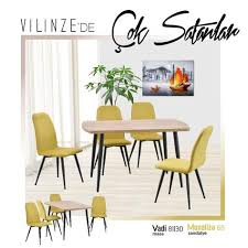 Vilinze De En Cok Satanlar Vadi Masa Ve Monaliza Sandalye Takim Fiyati 1 896 Tl Tum Vilinze Yetkili Bayilerinde W Chair Set Dining Chairs Art Deco