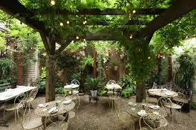 The backyard restaurant, is located on the beautifully landscaped grounds of sole east in montauk, the hamptons. 15 Outdoor Garden Restaurants Bars To Try In Nyc Domino Outdoor Restaurant Patio Outdoor Restaurant Design Backyard Restaurant