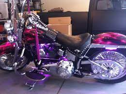 Custom 2012 H D Softtail Heritage Classic 3 It Girl Riding Motorcycle Pink Motorcycle Pink Bike