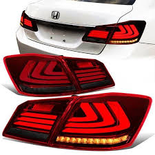 13 15 Honda Accord Sedan Led Bar Sequential Turn Signal Tail Lights Honda Accord Tail Light Honda