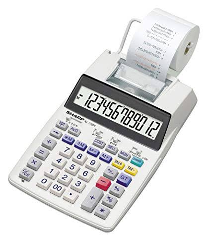 Image result for sharp EL1750V printing calculator"