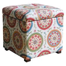 A storage ottoman can be an incredibly functional and attractive piece of furniture in your bedroom. Storage Ottoman Medallion Print Homepop Target