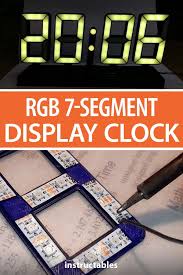 Rgb 7 Segment Display Clock With Ws2812b Arduino Led Arduino Projects Clock