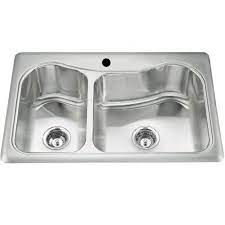 Double bowl sinks vary in width depending on the chosen sizes of the individual bowls. Stainless Steel Double Bowl Kitchen Sink Size 37 X 18 Inch Finish Type Chrome Finish Id 19927121888