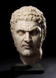 A ROMAN MARBLE BUST OF THE EMPEROR CARACALLA LATE 2ND CENTURY A.D. Height  without stand: 35cm Private British Collection