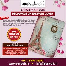 The word decoupage comes from the french verb decouper, 'to cut out'. Penkraft Make Your Own Customized Passport Cover Using Facebook