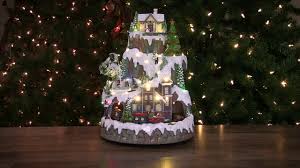 Led lightshow trees may be just the answer. Led Lighted And Animated Christmas Village With Moving Train Northlight Xh27868 Youtube