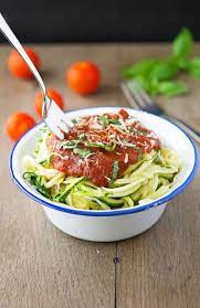Low carb zucchini noodles with turkey marinara. Zucchini Spaghetti Zoodles With Marinara Sauce Zucchini Spaghetti Zoodles Healthy Recipes