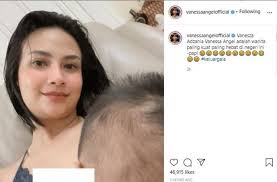 Posting Foto Vanessa Angel Menyusui Ditegur Netizen, Suami Balas Nyelekit