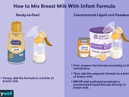 Stick with breast milk or formula. Mixing Formula With Breast Milk In The Same Bottle