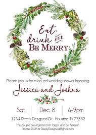 Christmas Themed Shower Or Event Invitation Christmas Etsy In 2020 Christmas Bridal Shower Invitations Christmas Bridal Showers Wedding Shower Themes