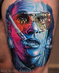 Awesome Realistic Tattoo By Michael Taguet Psychedelic Tattoos Fear And Loathing Realism Tattoo