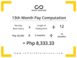 How To Compute 13th Month Pay 13th Month Pay Months Computer
