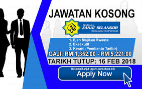 Sekiranya anda, seorang warganegara malaysia yang cukup syarat kelayakan dan berumur tidak kurang daripada 18 tahun pada tarikh tutup iklan. Jawatan Kosong Lembaga Zakat Selangor 16 Februari 2018 Jawatan Kosong Kerajaan Swasta Terkini Malaysia 2021 2022
