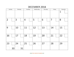 Download december 2018 calendar as html, excel xlsx, word docx, pdf or picture. December 2018 Free Calendar Tempplate Free Calendar Template Com