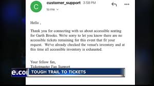 garth brooks fan gets ada tickets after medical issue