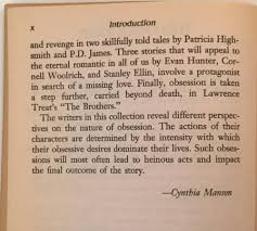 Tales of obsession: Mystery Stories of Fatal Attractions and Deadly Desires  : James, P. D., Rendell, Ruth, Hess, Joan, Treat, Lawrence, Pickard, Nancy,  Hig, Manson, Cynthia: Amazon.in: Books