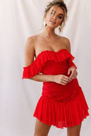 Dreamy Off-shoulder Mini Dress Red Red Dress Red Mini Dress Mini Dress