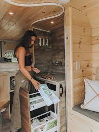 Rolling Kitchen In Shower Stall Van Life Van Life Diy Van Home