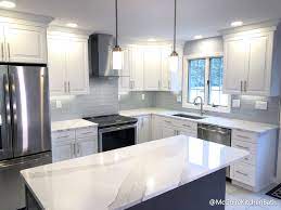 White and grey kitchens backsplash showrooms for bathrooms. White And Grey Kitchen Remodel Mcguire Co Kitchen Bath