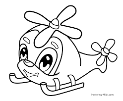 Funny Helicopter Transportation Coloring Pages For Kids Printable Free Truck Coloring Pages Preschool Coloring Pages Tractor Coloring Pages