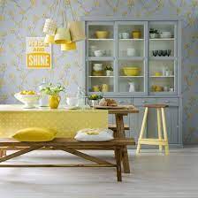 Lemon And Dove Grey Dining Room Dining Room Decorating Ideas Ideal Home Yellow Dining Room Grey Dining Room Kitchen Diner Designs