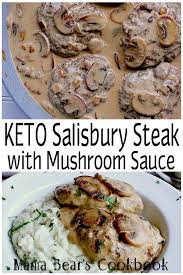 Keto Salisbury Steak With Mushroom Sauce Recipe Keto Recipes Dinner Salisbury Steak Recipes Keto Beef Recipes