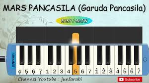 Garuda pancasila sebagai lambang negara indonesia juga memiliki lagu yang berjudul garuda pancasila. Not Pianika Mars Pancasila Garuda Pancasila Latihan Pianika Slow Youtube