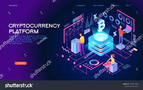 Blockchain Technology Cryptocurrency Marketplace Bitcoin Mining Stock Vector Royalty Free 1648813069