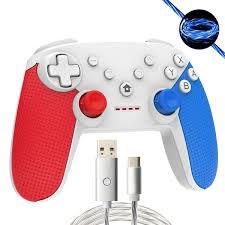 Wireless Controller For Nintendo Switch Momen Switch Pro Controller Gamepad Red Blue White Wireless Controller Red And Blue Switch