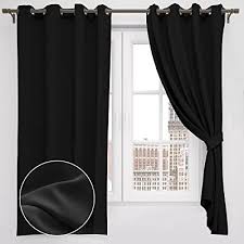 Made to measure or ready made, you can order your curtains and receive them in just 48 hours so you can update the look of your home in a. Buy Anuwaa Blackout Curtains 63 Inch Length Linen Black Out Kitchen Curtains Drape Window Curtains For Bedroom And Living Room Black 52x63 Inch 2 Panels Set Online In Uk B08xjgl7zk