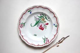 Plate Luneville Porcelain France Insect K And G Art Decorative Table Xviii French White Decor Hand Painted Floral Wall Decoration Collection Floral Wall Decor Floral Painting Hand Painted Decor
