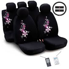 Amazon Com Daisy Montage 12 Piece Automotive Seat Cover Set Automotive Automotive Seat Covers Cute Car Accessories Carseat Cover