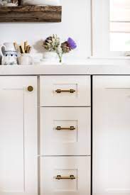 Classic Brass Drawer Pulls In White Farmhouse Kitchen Boxwoodavenue Com Cabinet Hardware Drawer Hardware Brass Cabinet Hardware