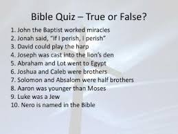 And reach hither thy hand, and thrust it into my side: Ppt Bible Quiz True Or False Powerpoint Presentation Free Download Id 4681283