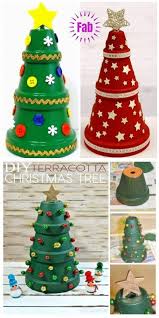 Diy Terra Cotta Flower Pot Christmas Decorations Craft Tutorials Christmas Crafts Decorations Christmas Crafts Diy Christmas Tree