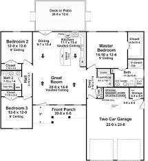 3 bedroom / 2 bath living area = 2352 sq. One Story Affordable Farm House Style House Plan 7371 Plan 7371